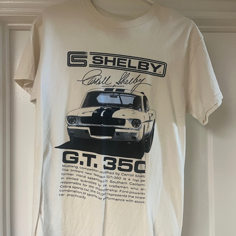 Selby White Graphic Tee with Car Design